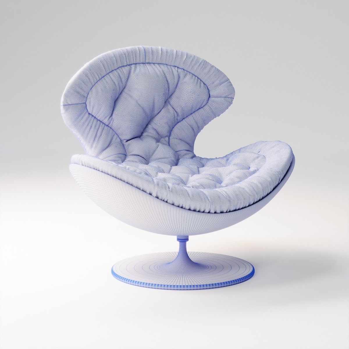 Giovannetti JETSONS armchair HD and Low-poly Low-poly 3D model_4