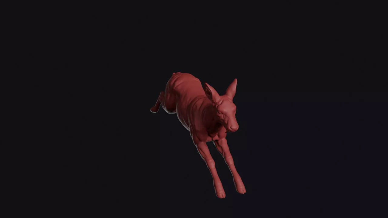 Leaping Musk Deer 3D print model