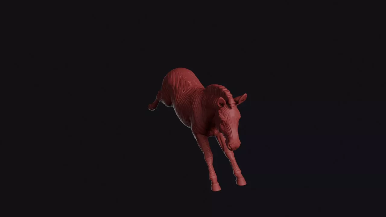 Jumping Mountain Zebra 3D print model