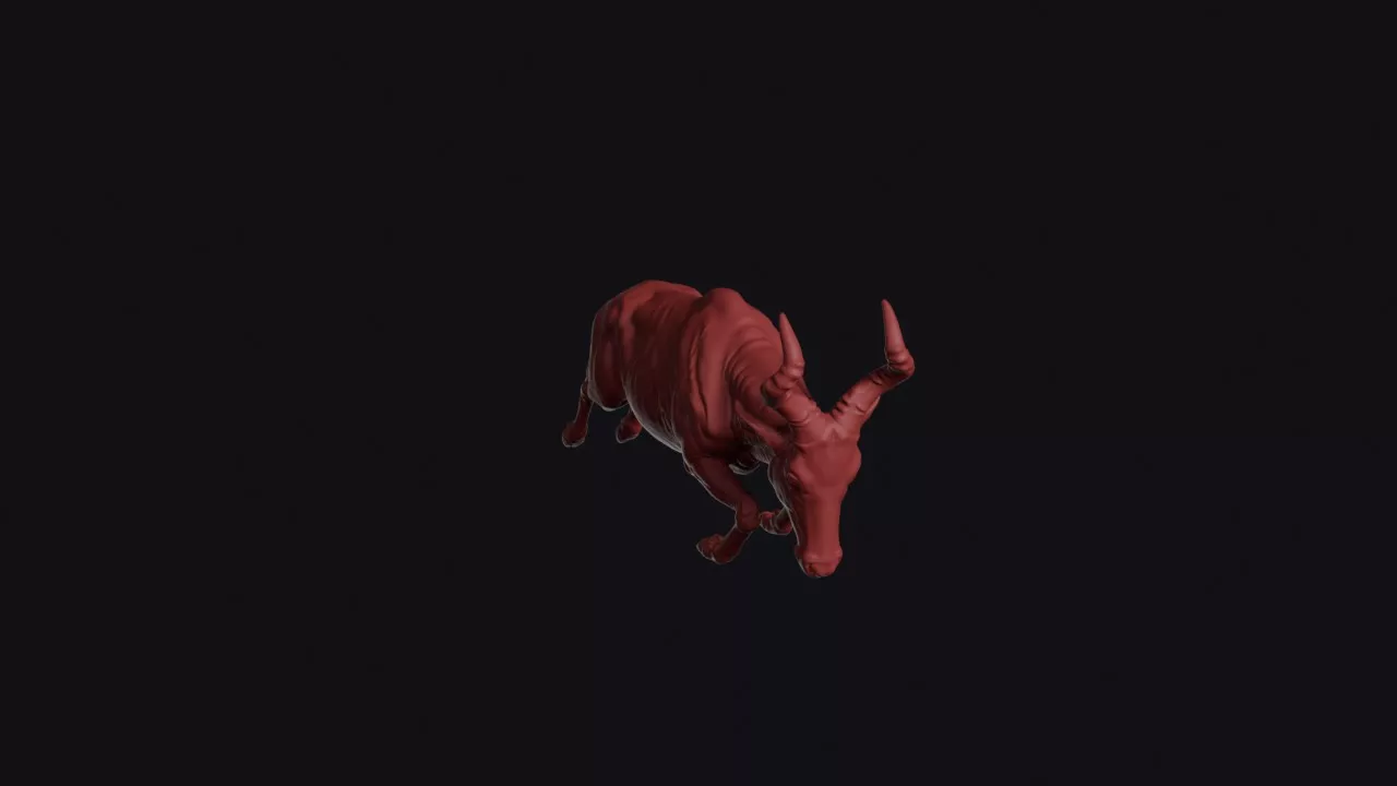 Leaping Hartebeest 3D print model