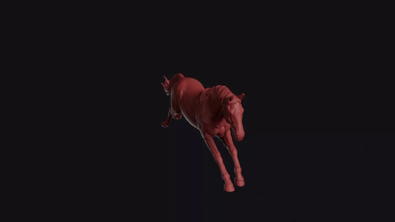 Jumping Hanoverian Horse 3D print model