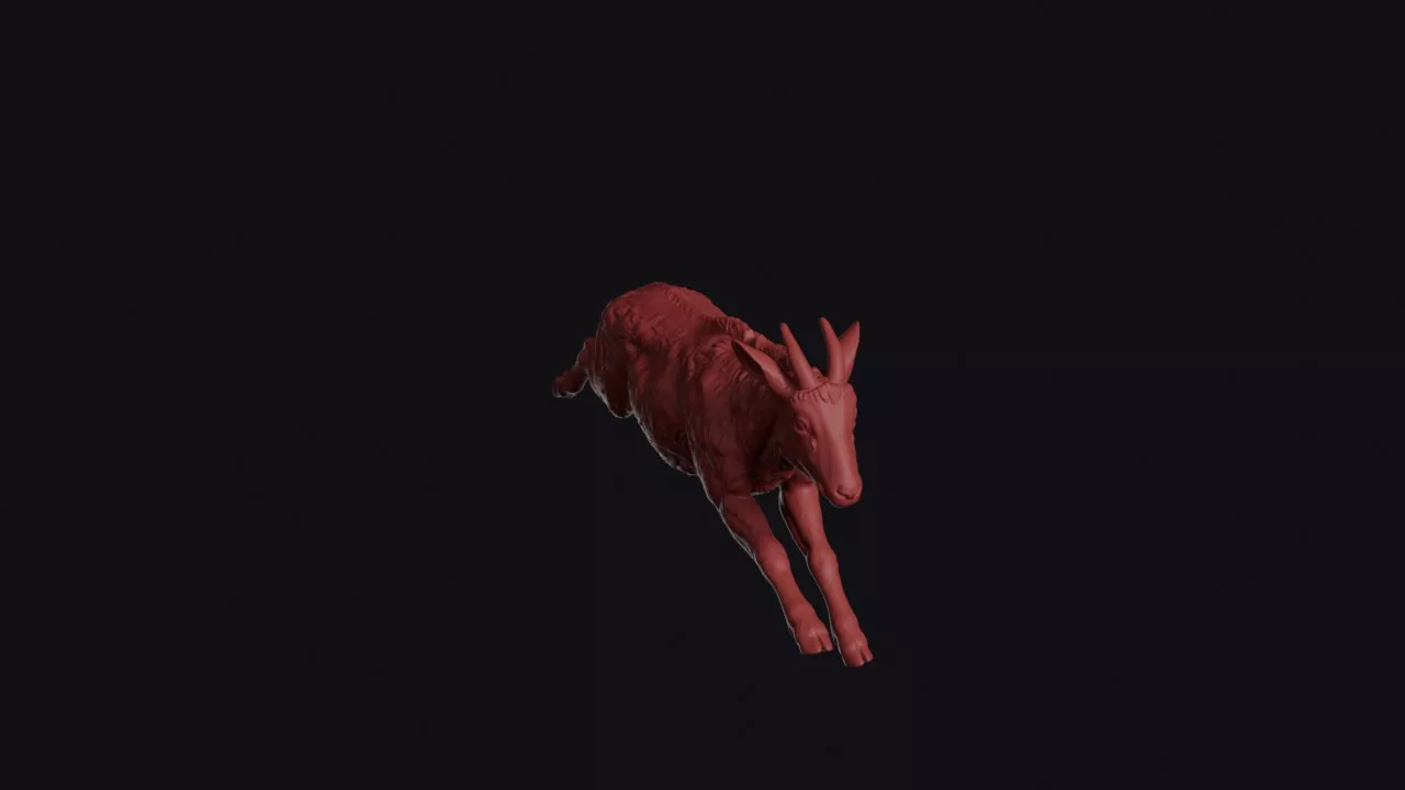 Leaping Goral 3D print model