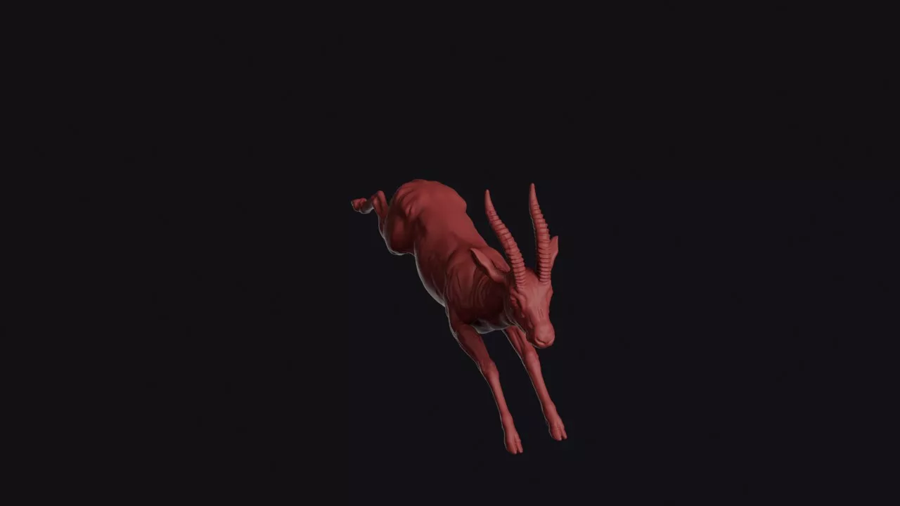 Leaping Goitered Gazelle 3D print model