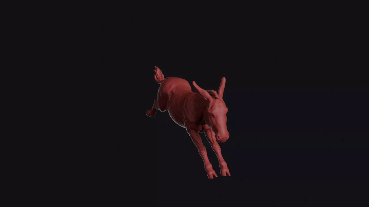 Jumping Donkey 3D print model