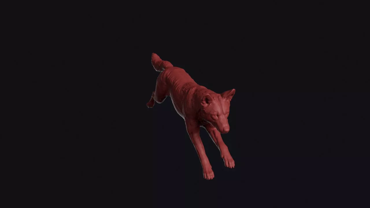 Leaping Dingo 3D print model