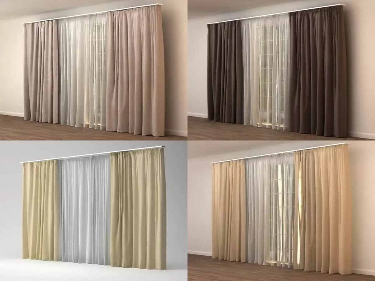 Window-curtain 02 3D model_0