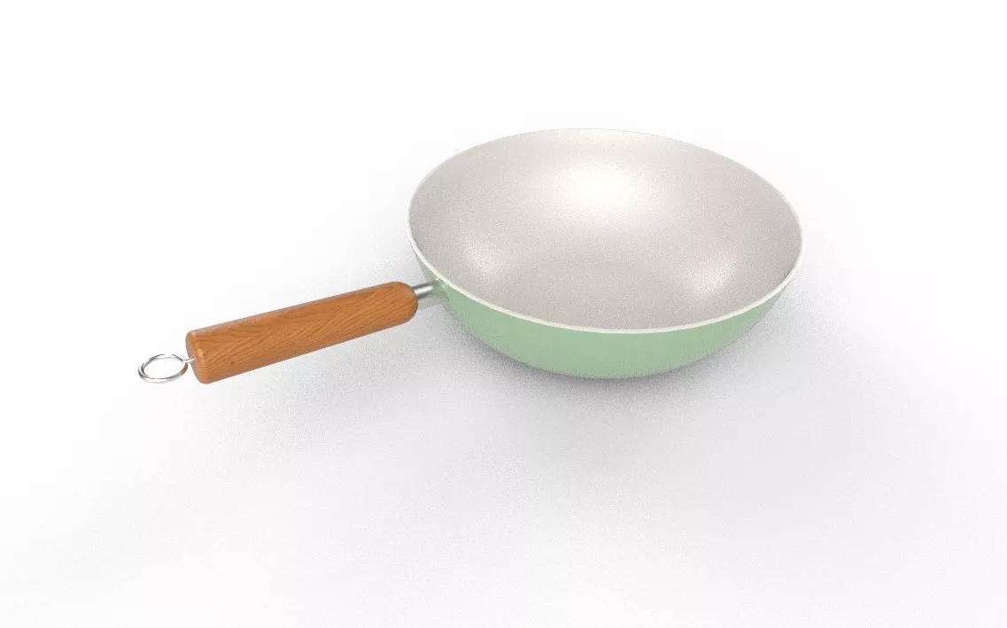 Non-Stick Wok M02 Low-poly 3D model