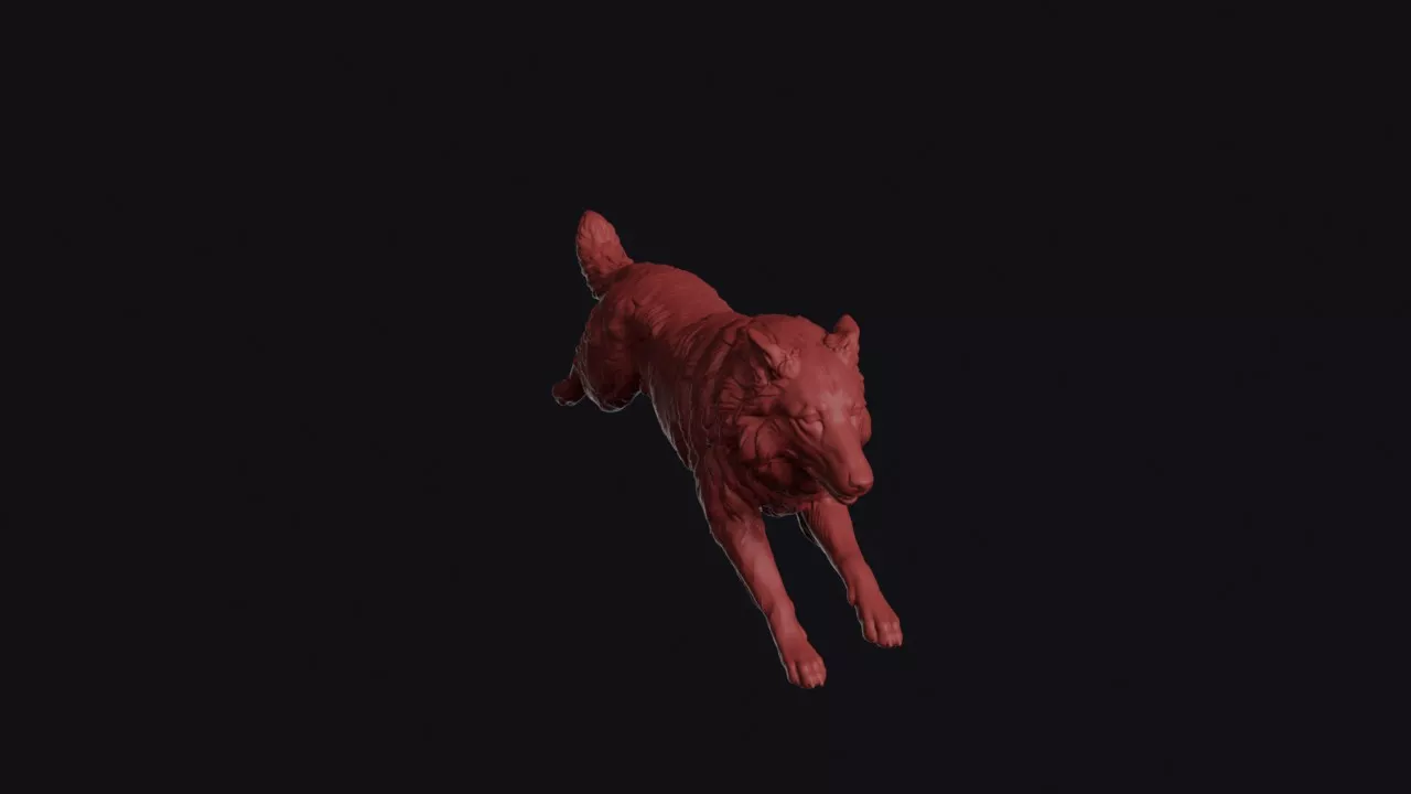 Leaping Collie 3D print model