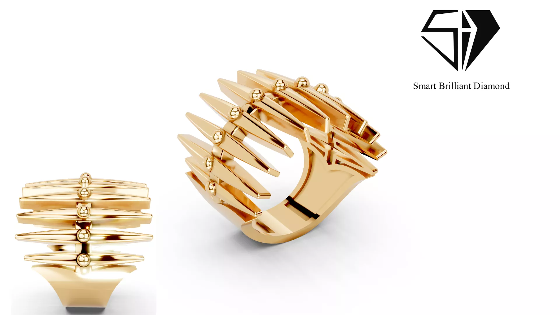 Women Gold Ring gr0207 3D print model