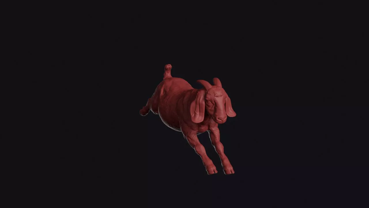 Leaping Boer Goat 3D print model