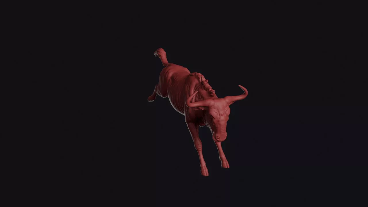 Leaping Blue Wildebeest 3D print model