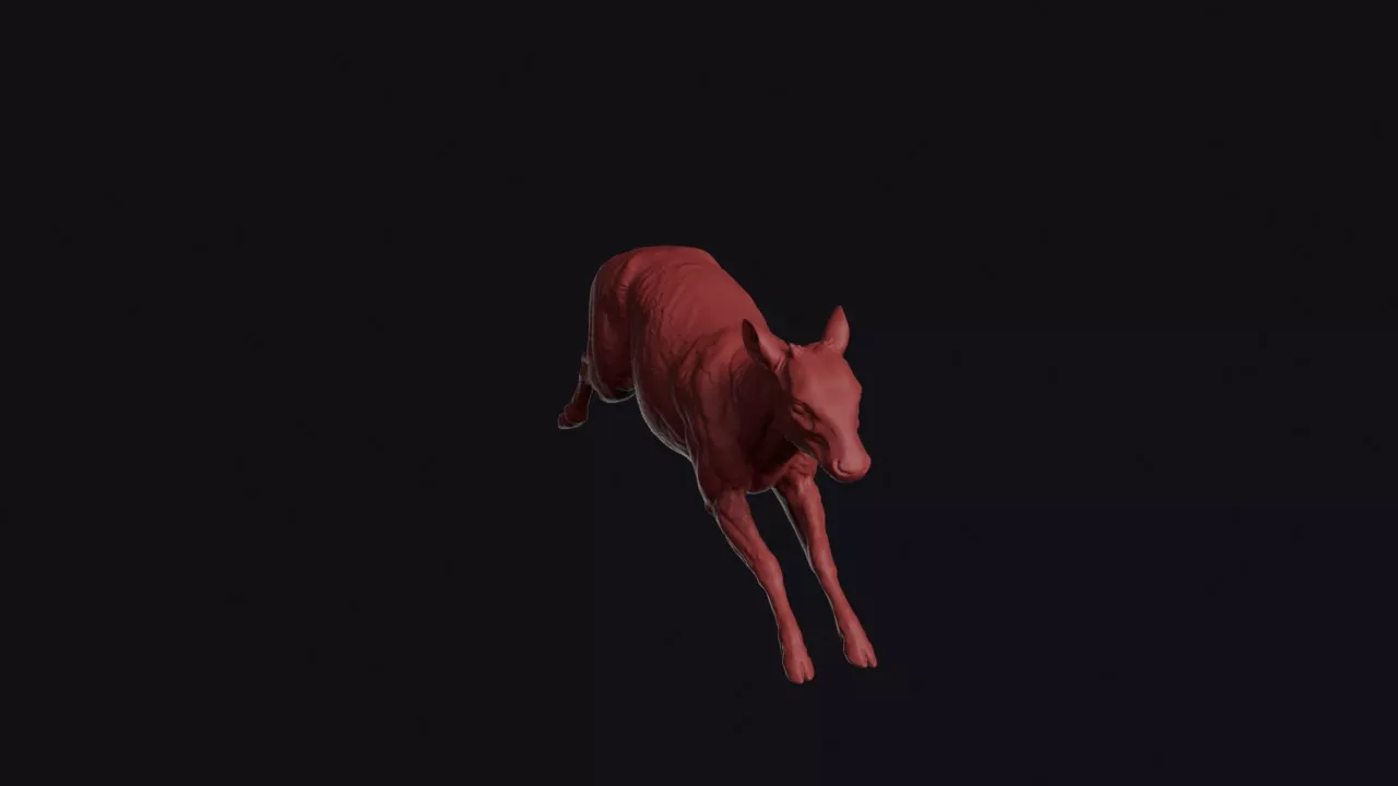 Leaping Blue Duiker 3D print model
