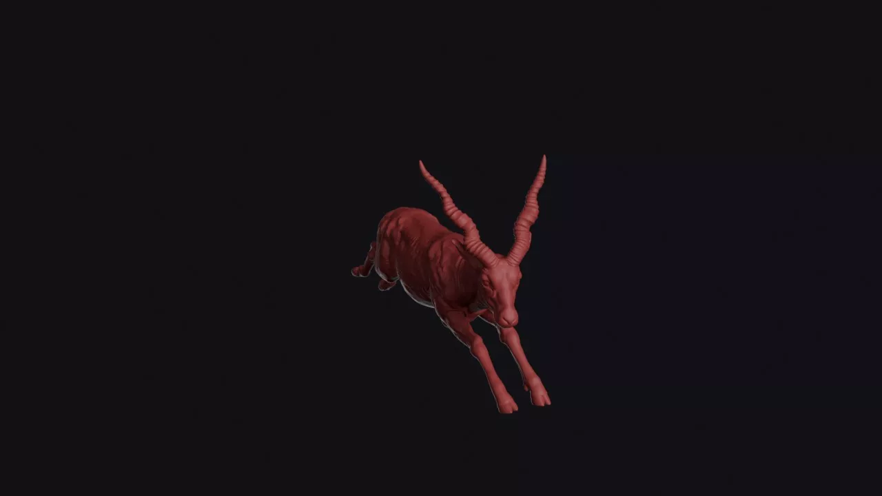 Leaping Blackbuck 3D print model