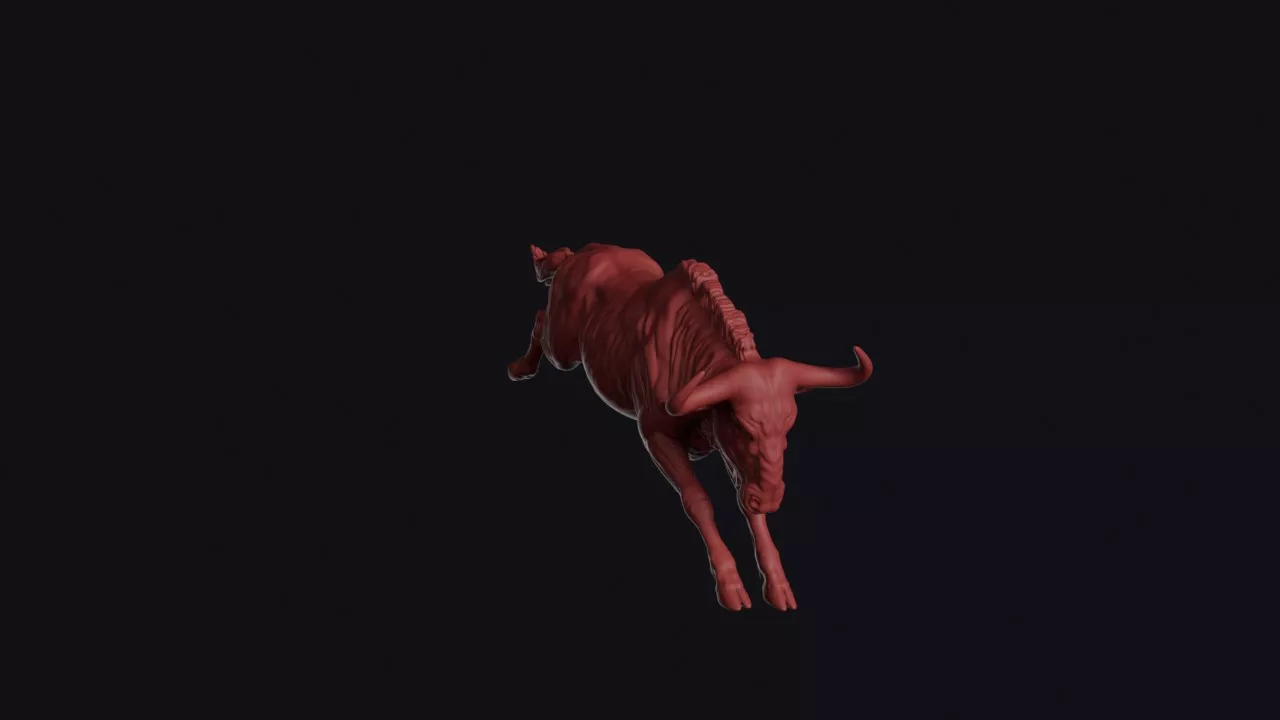 Leaping Black Wildebeest 3D print model