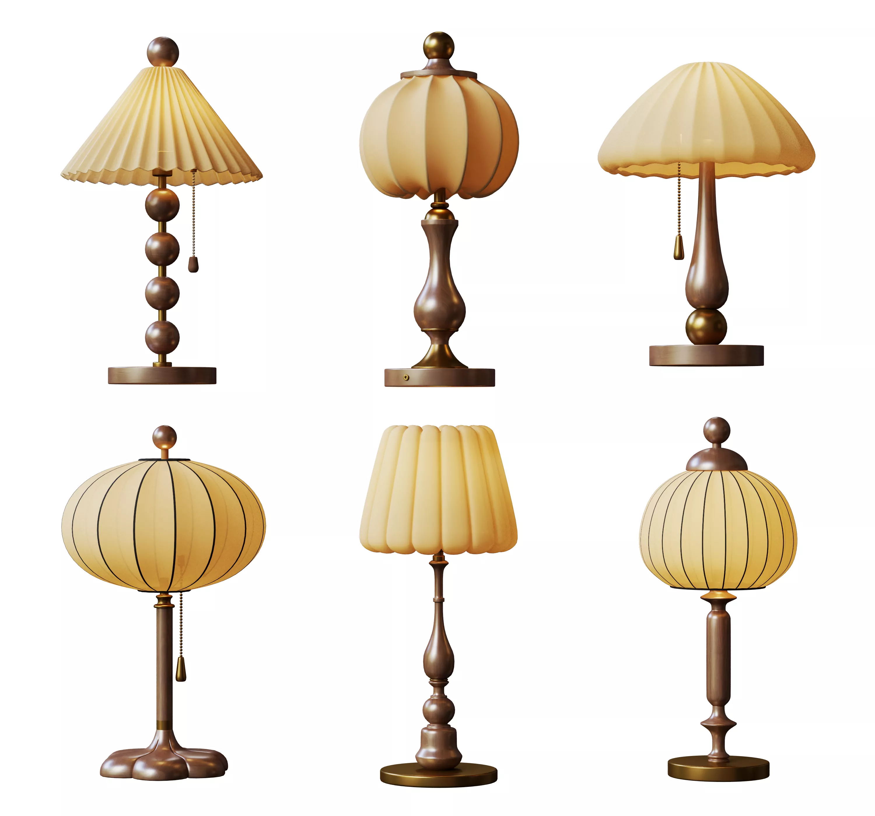 vintage table lamp 3D model