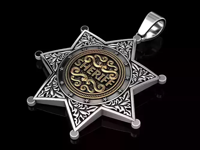Pendant SHERIFF Free 3D print model