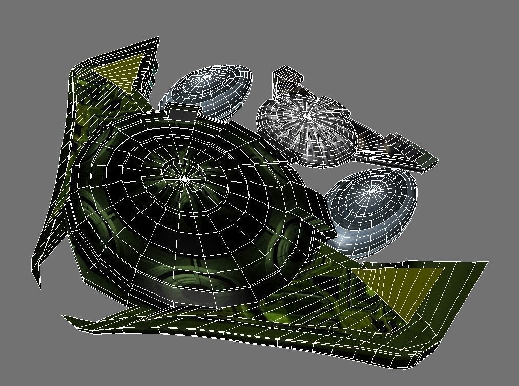 Futuristic Spacecraft 3D print model_3