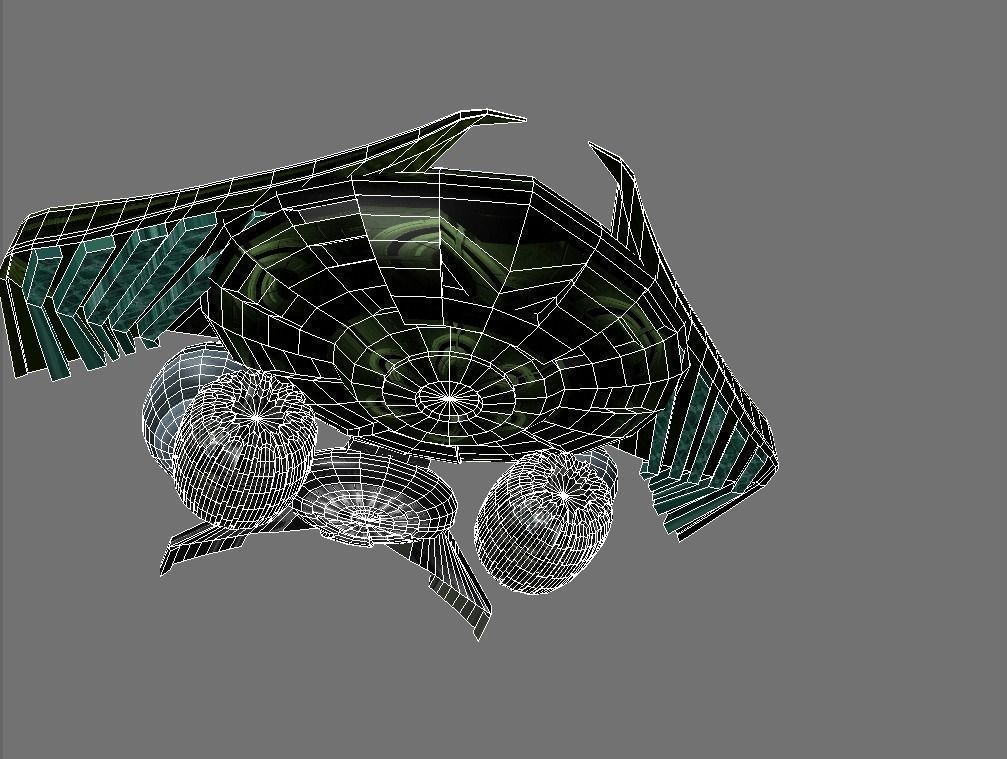 Futuristic Spacecraft 3D print model_1