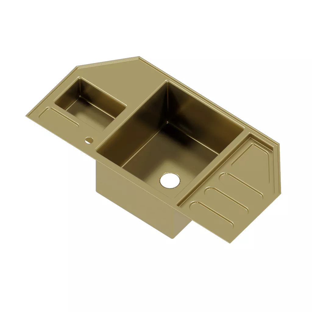 Brass Exquisite Kitchen Sink 3D model