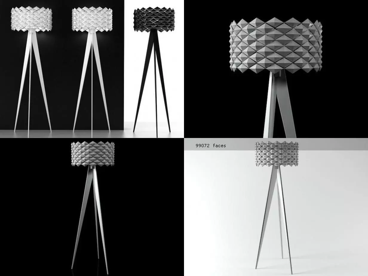 Diamonds floor lamp 3D model_0