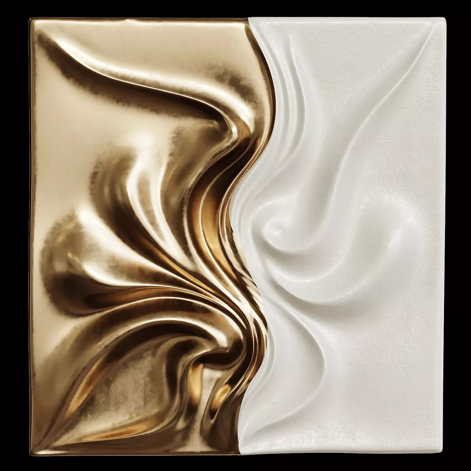 Handmade Square Wall Art Sculpture 3D model