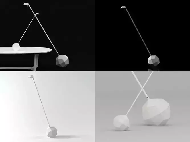 Miyake table lamp designed 3D model