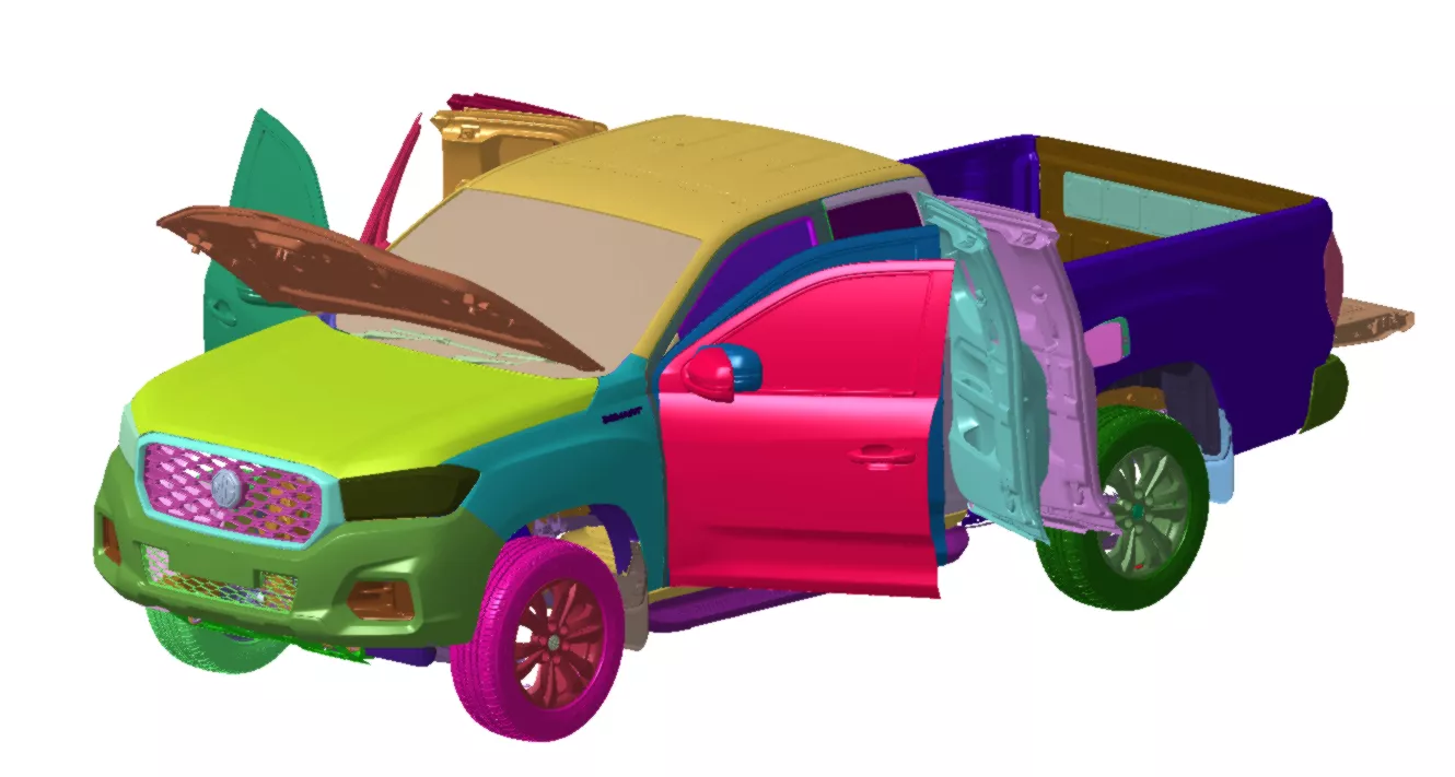 Pick-up MG Extender 2020 Vehicle 3d scan model 3D model