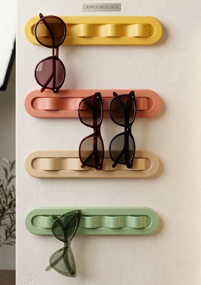 Sunglasses Organizer Wall Mounted WaveRack Free 3D print model