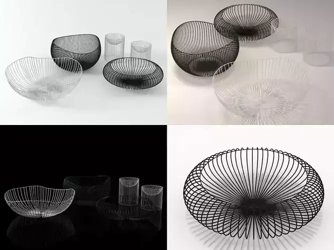 Wires set of wire baskets