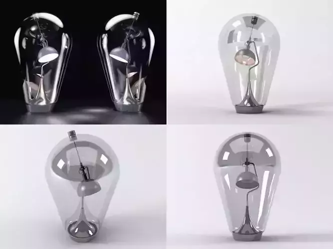 Blow glass lamp - renderings