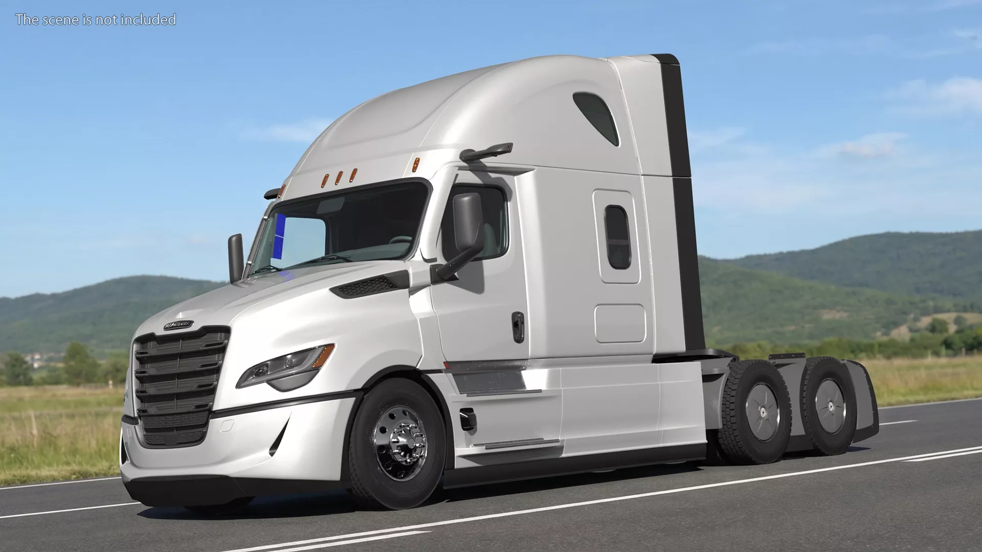 Cascadia 2025 Freightliner Semi Truck Rigged for Cinema 4D 3D model