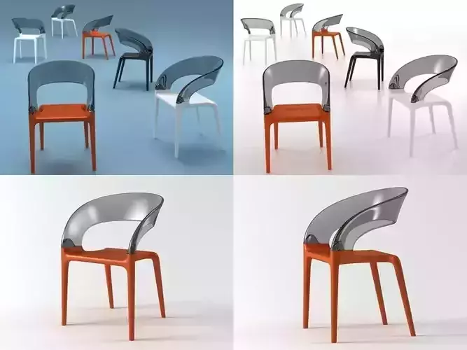 Ring saarinen dining chair in orange