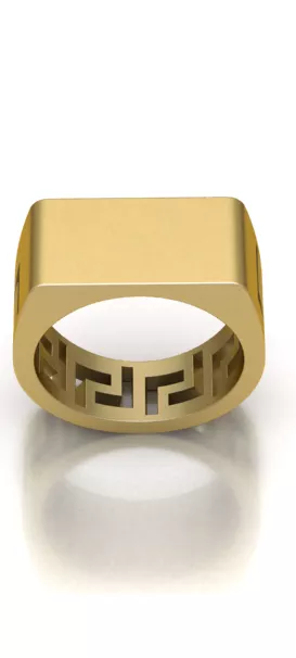 Meander Pattern Ring Free 3D print model