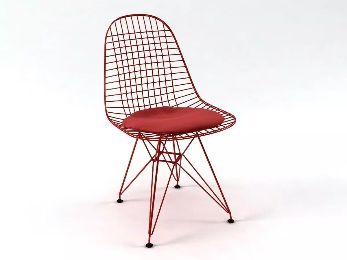 Wire Chair DKR 3D model_1