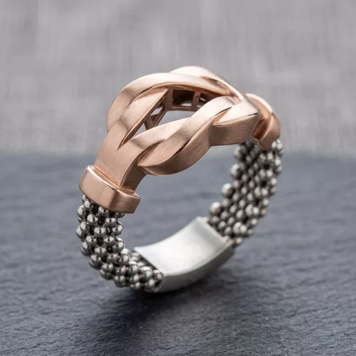 small size reef knot mesh ring with support