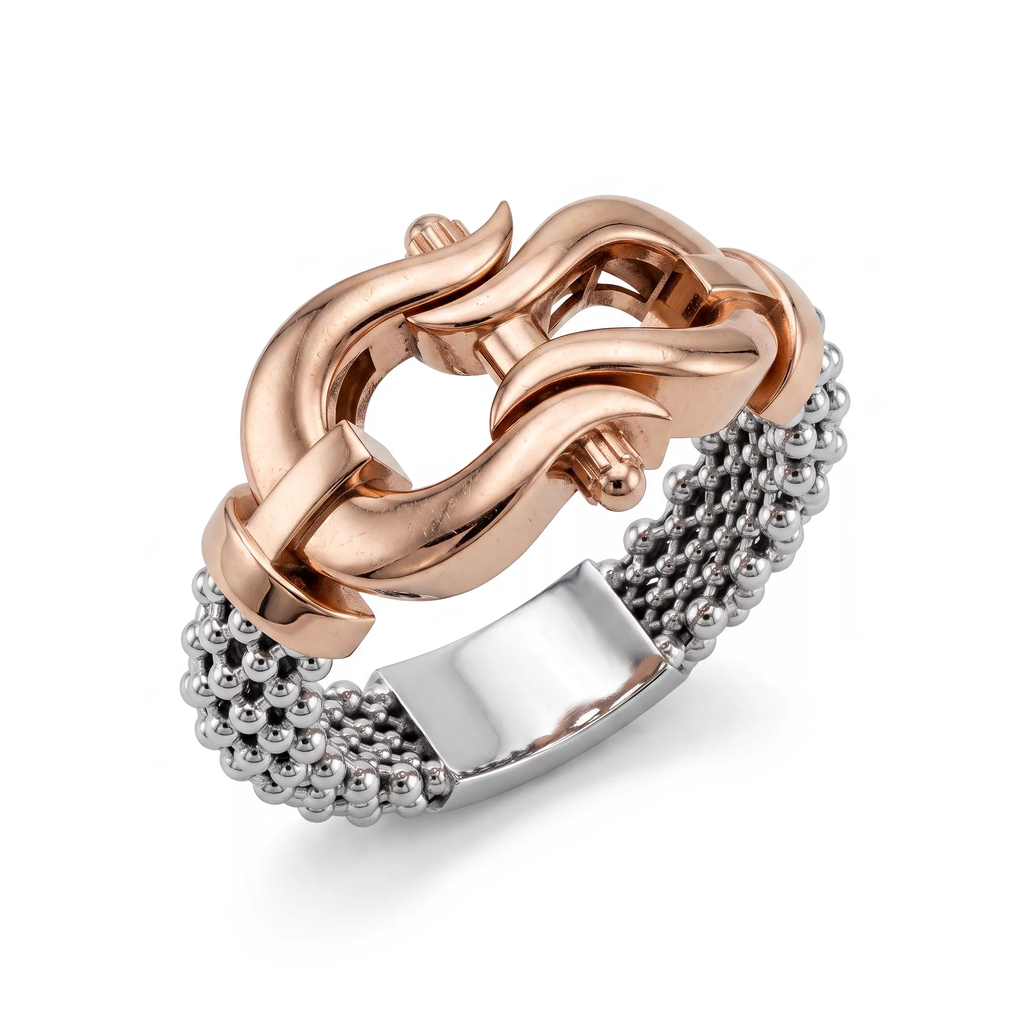 small size wavy knot mesh ring with support 3D print model