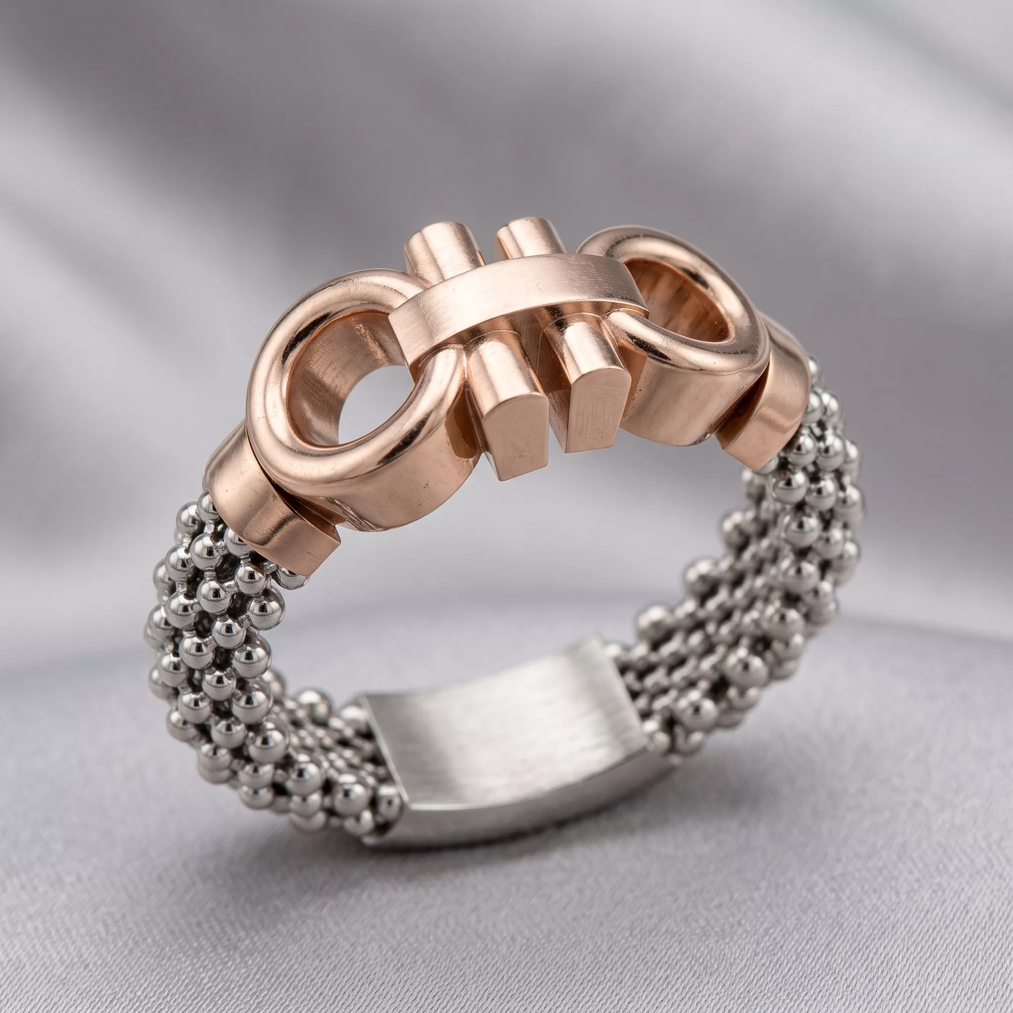small size interlocking circle mesh ring with support 3D print model