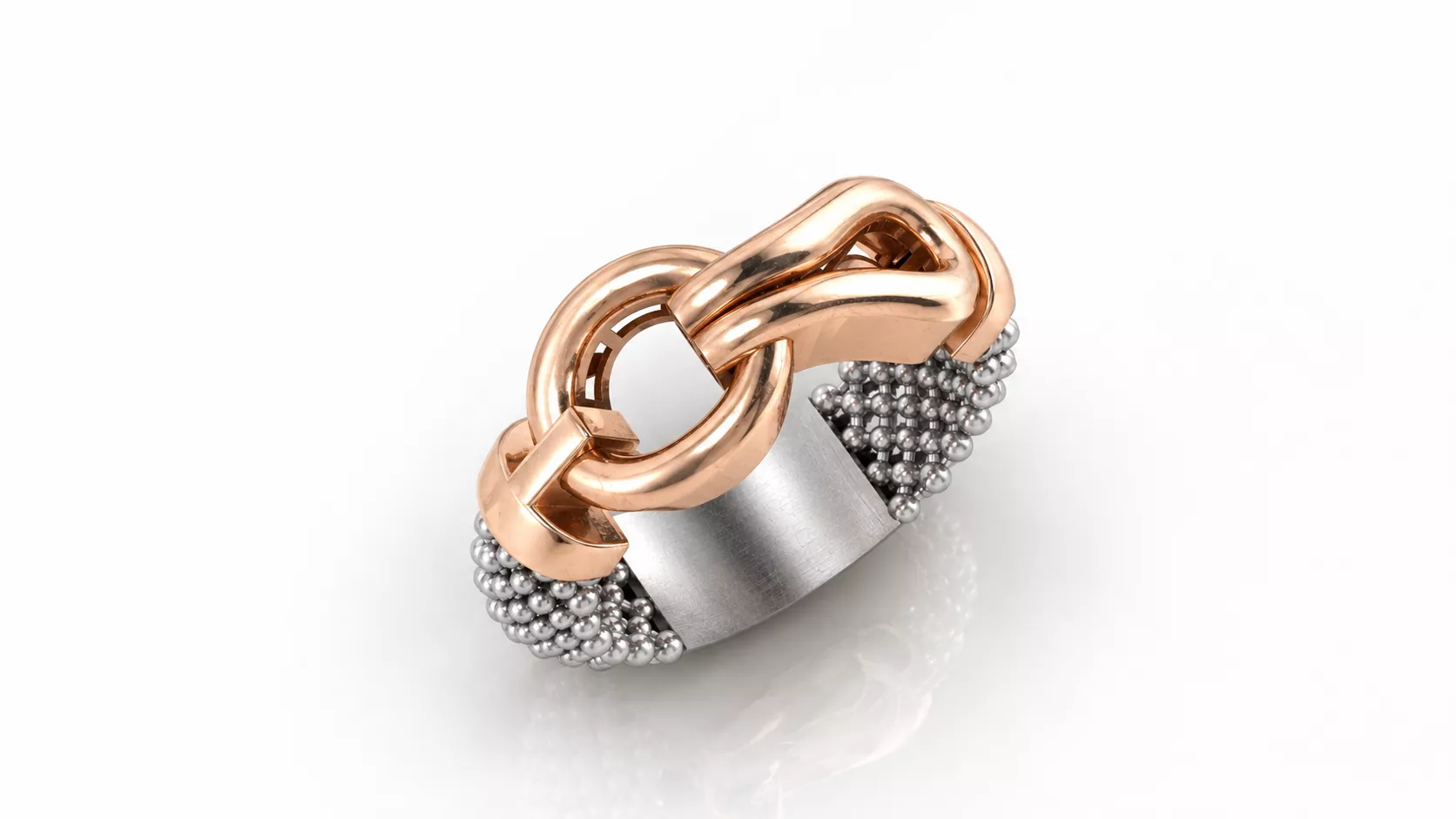 big size toggle clasp mesh ring with support 3D print model