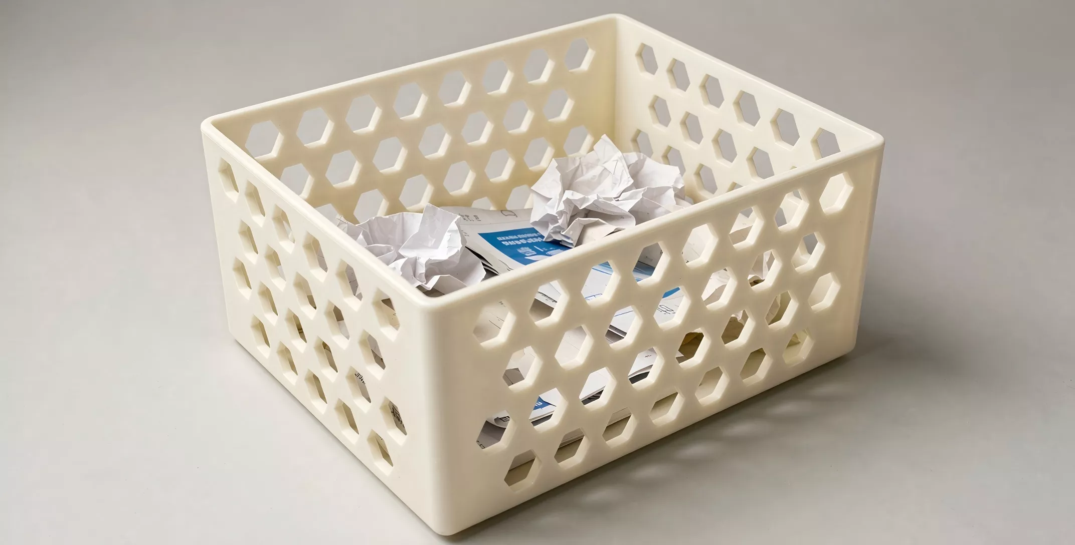 Honeycomb Ventilated Desktop Storage Basket 3D print model
