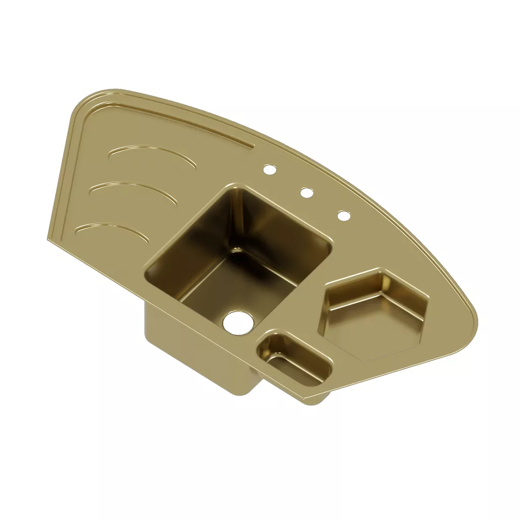 Brass Astonishing Kitchen Sink 3D model