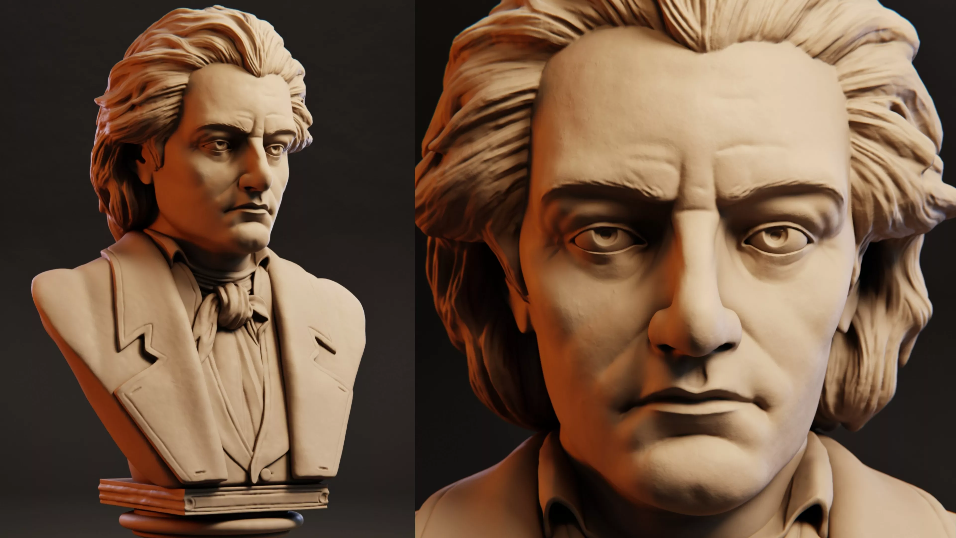 Ludwig van Beethoven Blender Sculpture 3D model