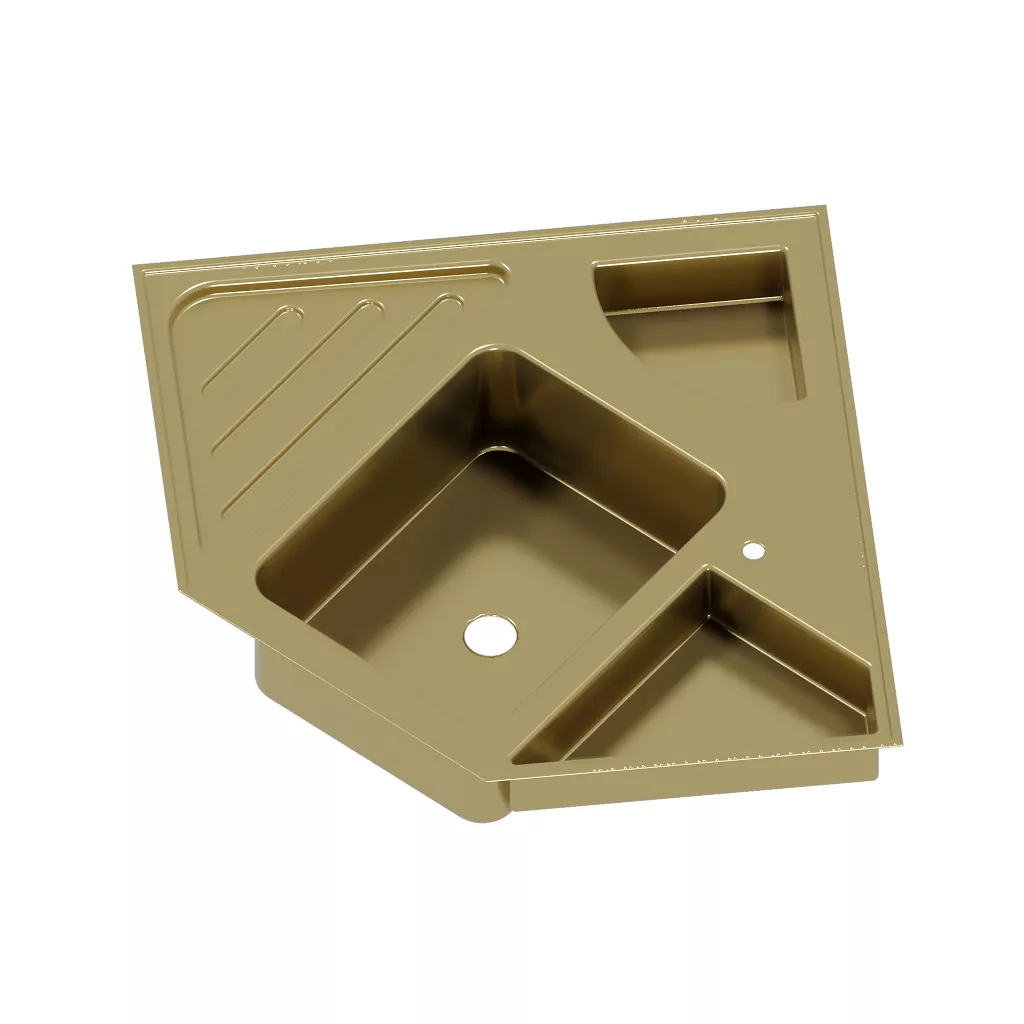 Brass Graceful Kitchen Sink 3D model