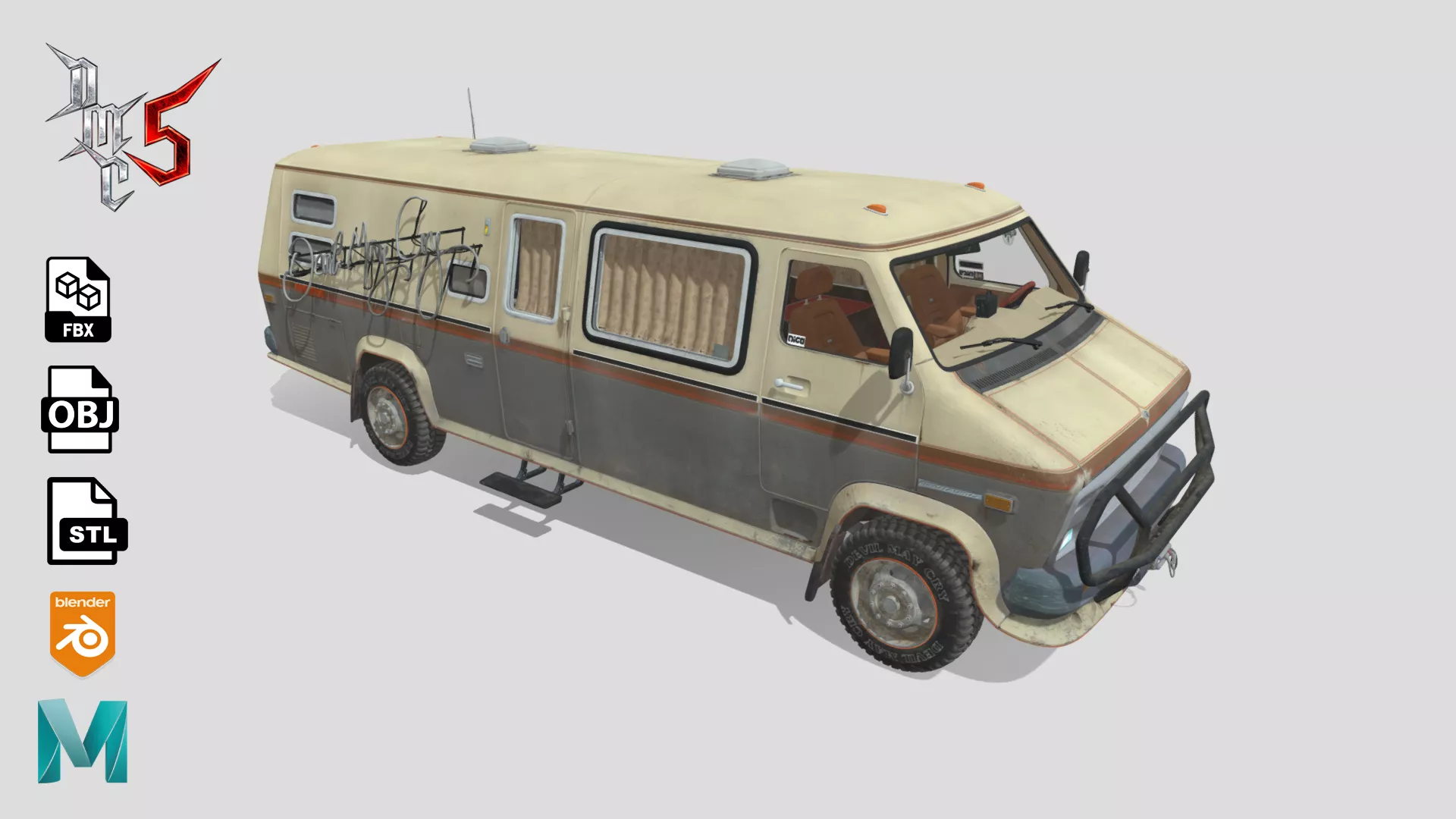 Nico Minivan - DMC5 Low-poly 3D model