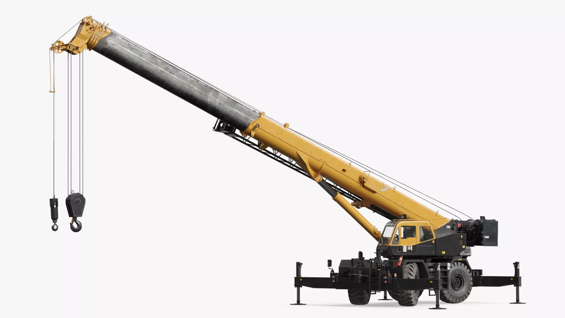 Industrial Lifting Crane Vehicle Rigged 3D model