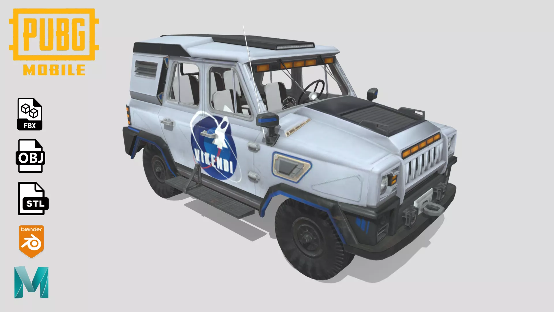Aegis UAZ Skin - PUBGM Low-poly 3D model