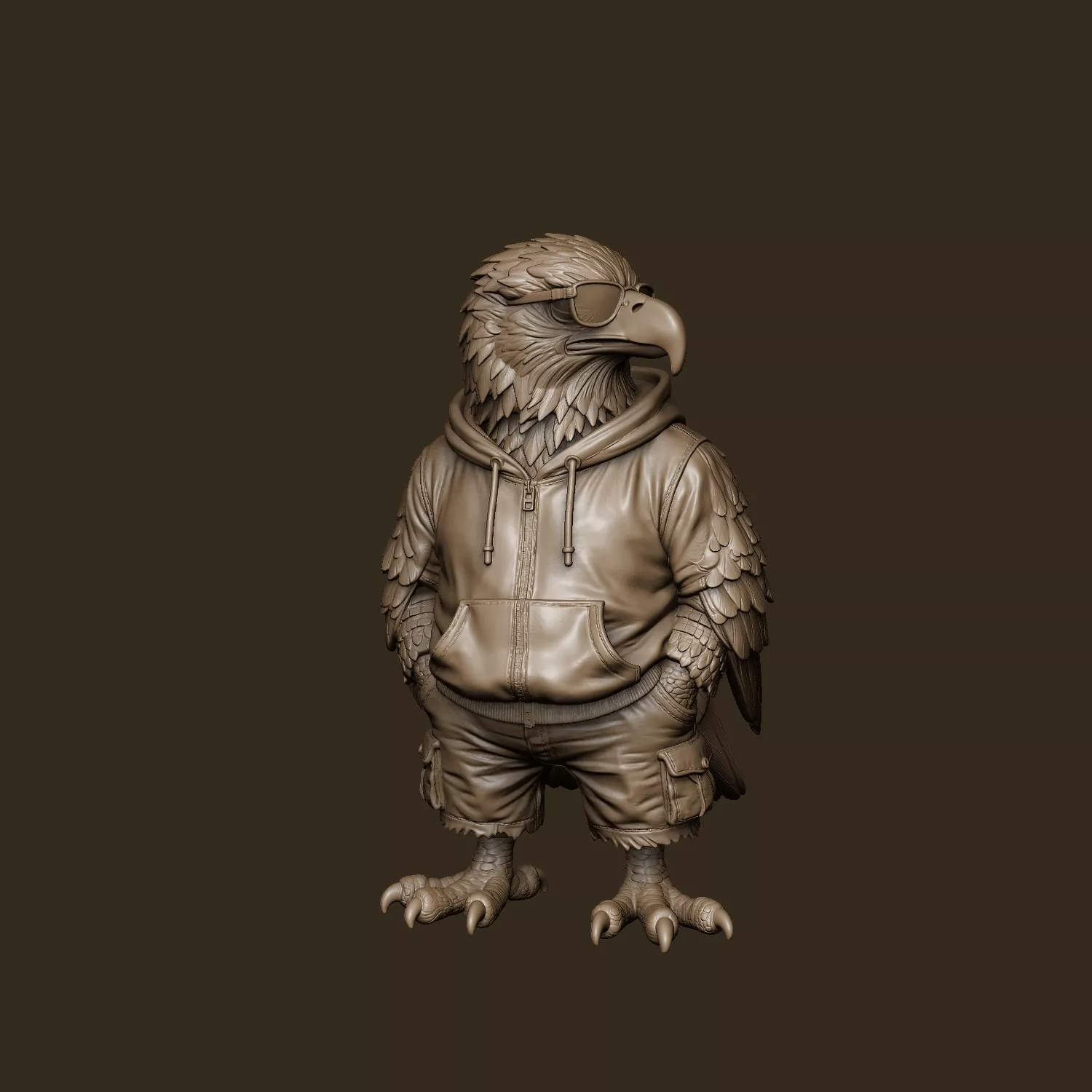 Chill Urban Eagle Streetwear Character Figure 3D Print Model 3D print model