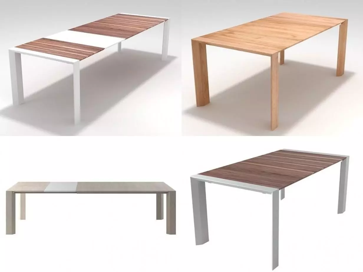 Ovaro four different dining tables 3D model_1