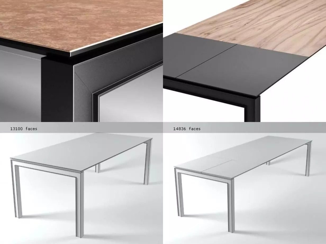 Nao four tables 3D model_2