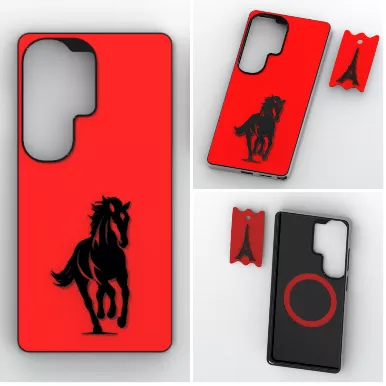 S26 Ultra MagSafe Horse Case and Keyring 3D print model