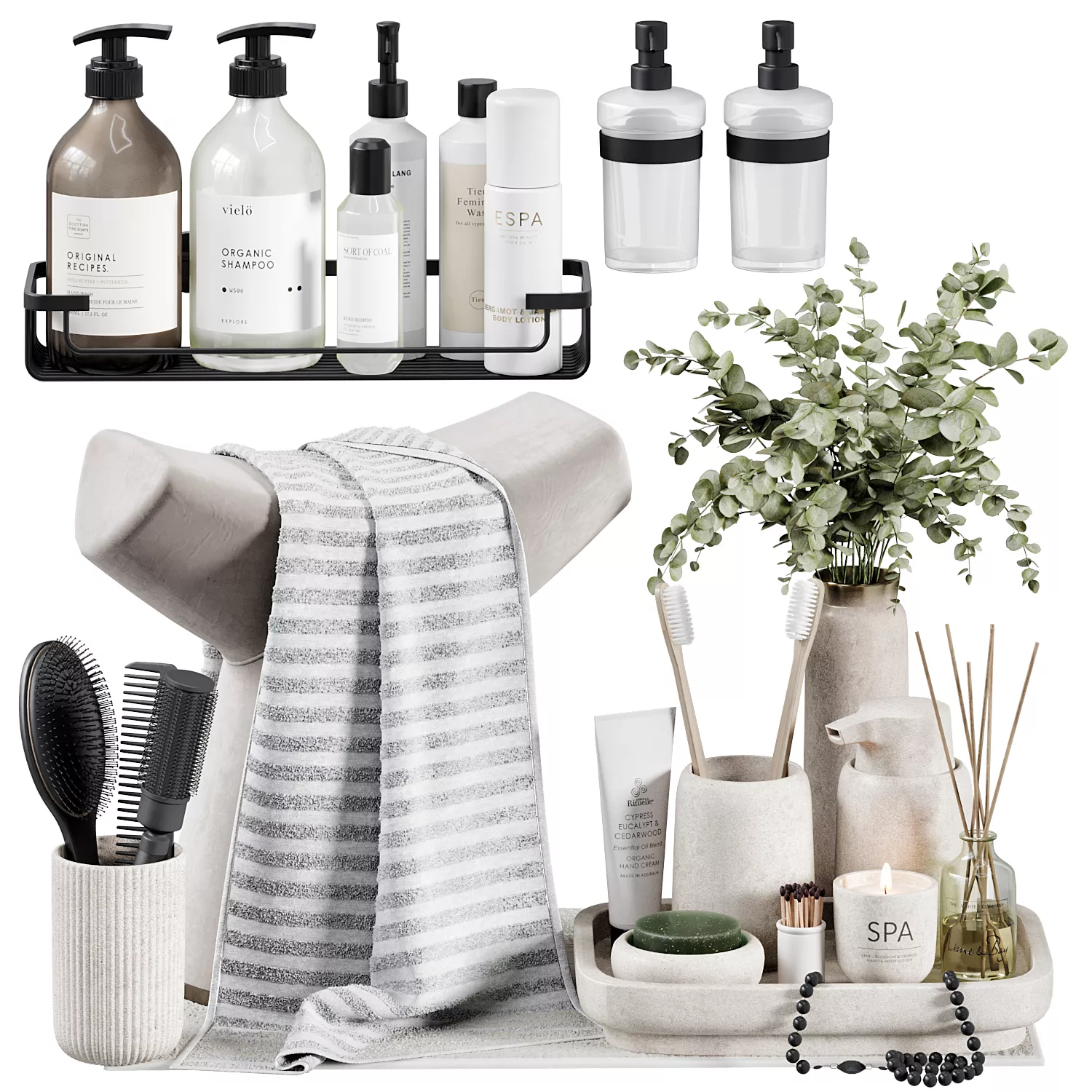 Modern Bathroom Accessories Set 56 3D model